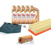 Комплект фильтров для ТО-1/3 Scirocco 2.0 TFSI с маслом Shell 0W30