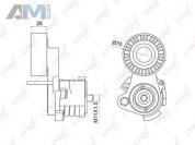 Механический натяжитель ремня PT3009 (LYNXauto) для автомобилей BMW
