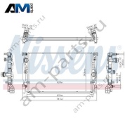 Основной радиатор системы охлаждения NISSENS 606230 для BMW X1 F48LCI 2019-2023 20d (B47D)