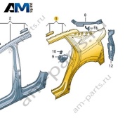Отрезная деталь (боковина) Volkswagen id4/id5 2021-2024 11E809838