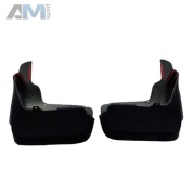 Брызговики передние для автомобиля с подножками. Цвет черный со структурной поверхностью. Материал пластмасса. (код 846) Mercedes GLS 2019-2025 A1678903300