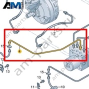 Тормозная трубка от гидравлической системы к тормозному шлангу Volkswagen AMAROK 2017-2022 2H6614728