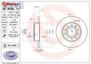 Задние тормозные диски BREMBO 08.9488.11 на Skoda 3T (2008-2015)
