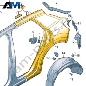 Отрезная деталь (боковина) Volkswagen T-Roc 2018-2024 2GA809844