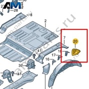 Крепление проушины Volkswagen id-Buzz 2023-2024 1N3804509