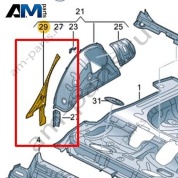 Боковина (внутренняя часть) Volkswagen T-Roc 2018-2024 2GA810422