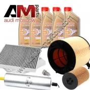 Комплект неоригинальных фильтров и моторное масло LL3 5W30 504/507 для ТО-2/4 Audi A7 4K 40TDI (2.0TDI)