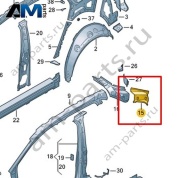 Усилитель стойки D Volkswagen id4/id5 2021-2024 11A809307