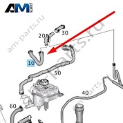 Шланговый трубопровод от двигателя к теплообменнику для Mercedes W166 GLE 450 (M276) A1668304096
