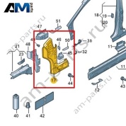 Усилитель стойки А Volkswagen id4/id5 2021-2024 11A809210A