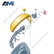Крышка зеркала правая 5HG857538041 на Volkswagen Golf 8 2019-2026