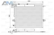 Радиатор кондиционера (VALEO) 814025 для Mb ML 2005-2011 (W164) 350 (272 л.с.)