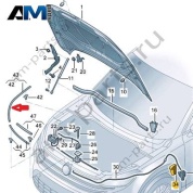 Уплотнитель капота сбоку L=R Volkswagen Тигуан 57G823707
