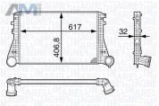Интеркулер MAGNETI MARELLI (351319202250) на Volkswagen Passat B6 (2005-2011) 2.0TSI