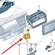 Аналоговые часы Audi A8 (D4) 2014-2017 4H0919204M
