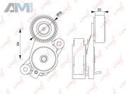 Натяжитель приводного ремня PT3239 (LYNXauto) для автомобилей VAG