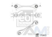 Задняя рулевая тяга 170803 (FEBI) для Taos (2020-2023)