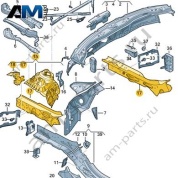 Чашка амортизаторной стойки Audi A6 (C8) 2019-2024 4K0805140B
