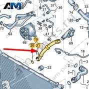 Шланг ОЖ с быстроразъемной муфтой Audi A8 (D4) 2014-2017 4H0122056B