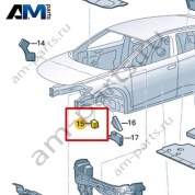 Шумоизоляция лонжерона Volkswagen id4/id5 2021-2024 11A864725