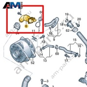 Штуцер охлаждающей жидкости VAG 07L121127C