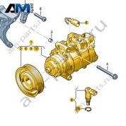 Компрессор климатической установки (кондиционера) Audi A8 (D5) 2018-2024 4N0820803