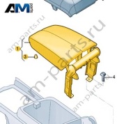 Подлокотник черный 4CG864207BRNY для Ауди Q6 2022-2026