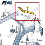 Канал уплотнителя Volkswagen T-Roc 2018-2024 2GA809641