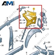 Боковина (внутренняя часть) Volkswagen id4/id5 2021-2024 11A809405