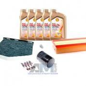 Комплект фильтров для ТО-2/4 Passat B6 1.8 TFSI 160 л.с. с маслом Shell 0W30