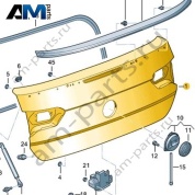 Крышка багажного отсека Volkswagen T-Roc Cabrio 2020-2024 2GC827025D