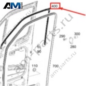 Уплотнитель двери передней правой верхний A9077272800 на Mercedes Sprinter W907