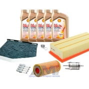 Комплект фильтров для ТО-4 Scirocco 2.0 TFSI с маслом Shell 0W30