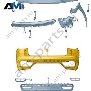 Бампер задний VAG 3CC807421AGRU на Volkswagen 2021-2026