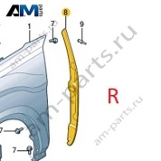 Замыкающая панель переднего правого крыла VAG 3GJ821112 Volkswagen 2025-2026