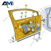 Дверь передняя левая (водительская) 5HG831055B для Volkswagen Golf 8 2019-2026