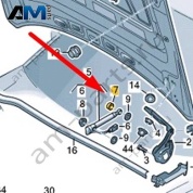 Фиксатор Audi Q7 (4M) 2016-2024 4M0823397