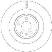 Задние тормозные диски TRW DF6343S на Audi A6 (С7)
