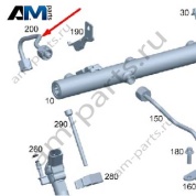 Топливопровод от распределителя к форсункам справа/слева A6420700800 Mercedes ML W166