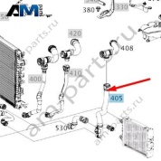 Шланг системы охлаждения от радиатора слева для Mercedes AMG S63 (M177) A2905007800
