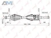 Привод в сборе правая LYNX для BMW X6 (E71) 2007-2014 CD-1424