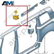 Крепежный щиток Volkswagen id-Buzz 2023-2024 1T3809853A