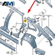 Часть стойки С Audi A7 (4K) 2019-2024 4K8809697