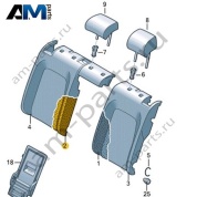 Наполнитель спинки Volkswagen id4/id5 2021-2024 11A885776