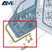 Уплотнитель двери Volkswagen Taigo 2022-2024 2G6839699D