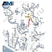 Шланг на радиатор DSG Volkswagen Tiguan 2.0TDI 5N0121086E