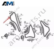 Цепь ГРМ слева/справа Mercedes W205 AMG C63 (M177) A0009933578