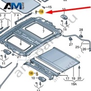 Комплект элементов крепления Audi A8 (D4) 2014-2017 4H4898633A