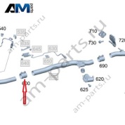 Хомут глушителя сзади ф.75 мм. A0029954902 Mercedes ML W166