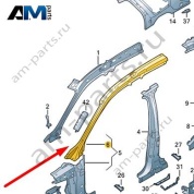 Наружная часть стойки А Audi Q8 e-tron 2024-2024/Audi e-tron 2019-2023 4KE810284